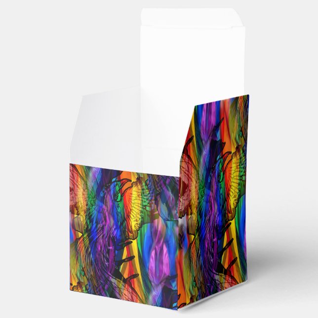 Pride flag with Phoenix  Favor Box (Opened)