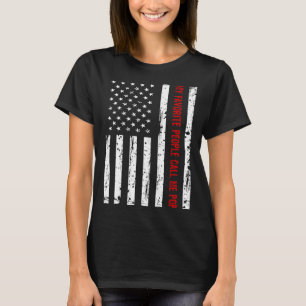 Pride Fun USA Flag Daddy Humour I Favourite People T-Shirt