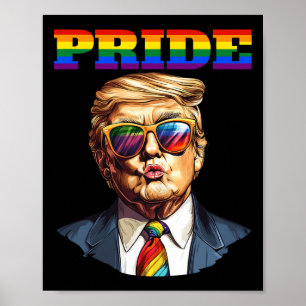 Pride Funny Trump Rainbow Love Is Love Lgbt Gay Le Poster