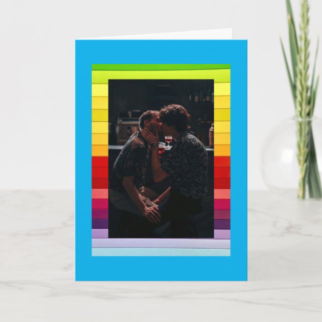 Pride Gay Couple Folded Greeting Card (Front)