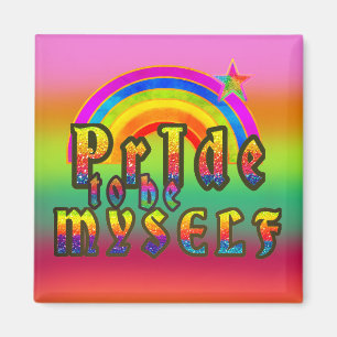 Pride Gay Lesbian Equality Happy Rainbow Star Magnet