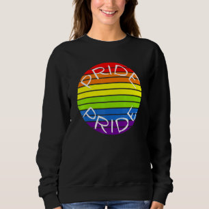 Pride Gay LGBT Month Ally Vintage Retro Rainbow Eq Sweatshirt