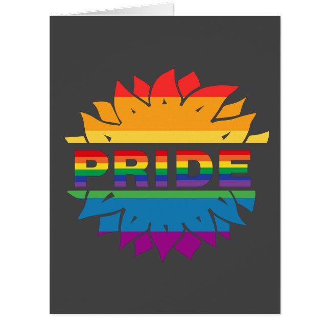 Pride-gay lgbtq queer rainbow sunflower  (Front)
