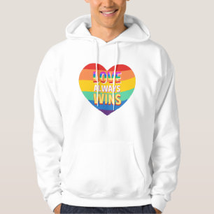 Pride gay- love always wins. Rainbow colour. Hoodie