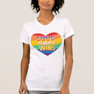 Pride gay- love always wins. Rainbow colour. T-Shirt