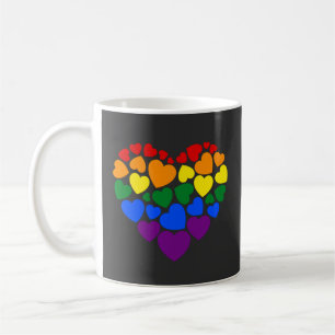 Pride- gay rainbow colour heart for love coffee mug