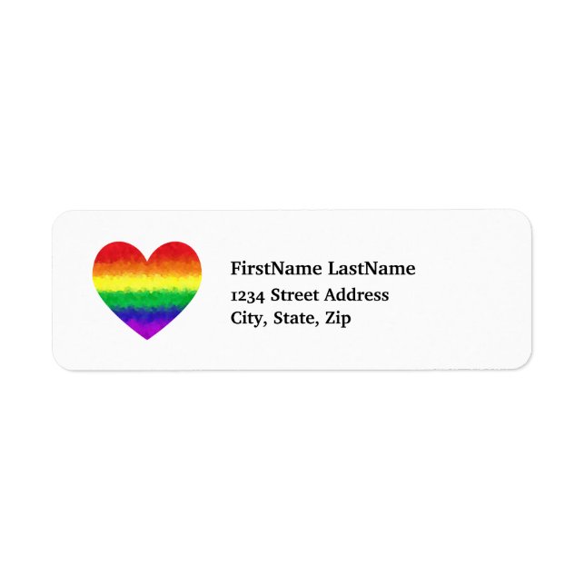 Pride Geometric Rainbow Heart LGBT Love (Front)