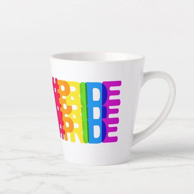Pride!! Get your Gear here! Latte Mug (Right)