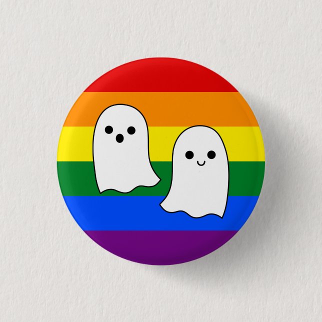 Pride Ghosts 1 Inch Round Button (Front)