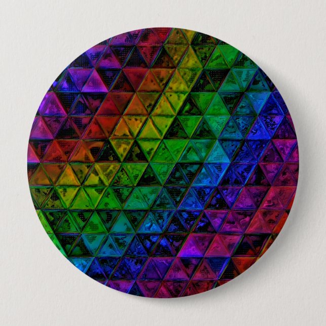 Pride Glass  4 Inch Round Button (Front)