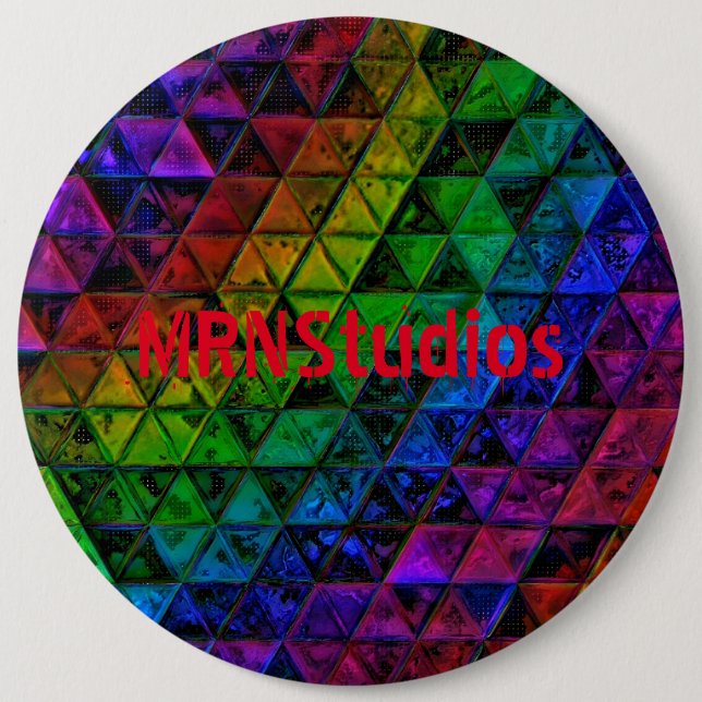 Pride Glass  6 Inch Round Button (Front)