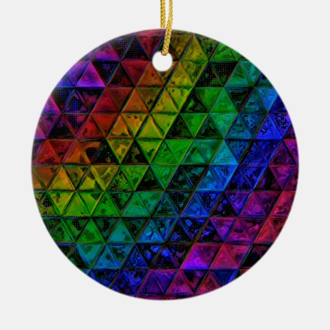 Pride Glass  Ceramic Ornament (Front)