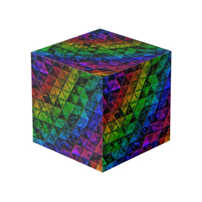 Pride Glass  Cube (Front Angled)