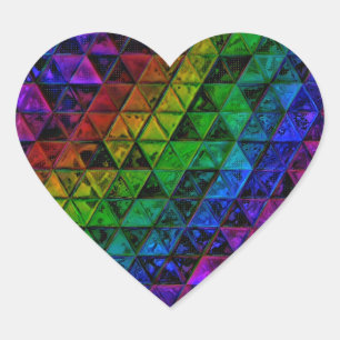 Pride Glass  Heart Sticker
