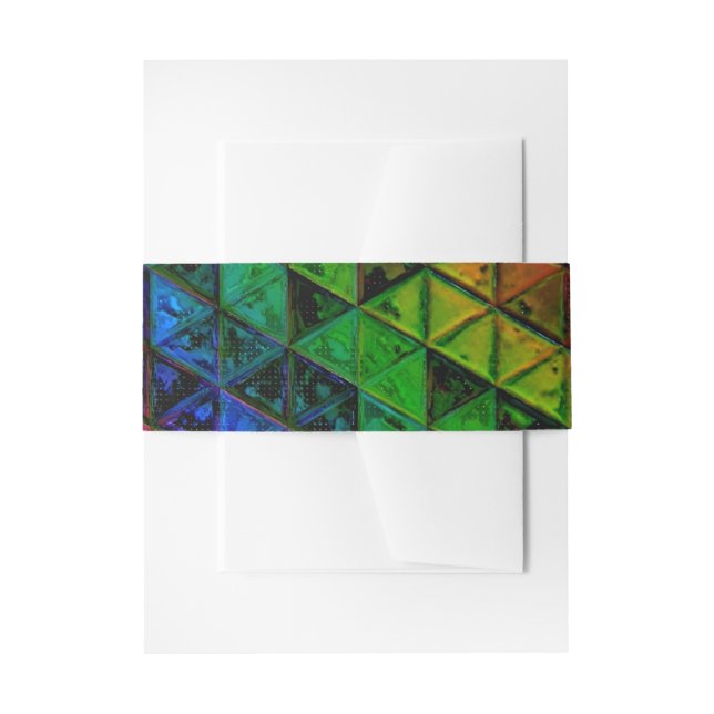 Pride Glass  Invitation Belly Band (Front Example)