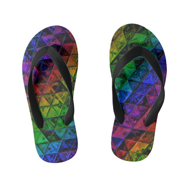 Pride Glass  Kid's Flip Flops (Footbed)