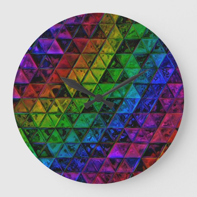 Pride Glass  Large Clock (Front)