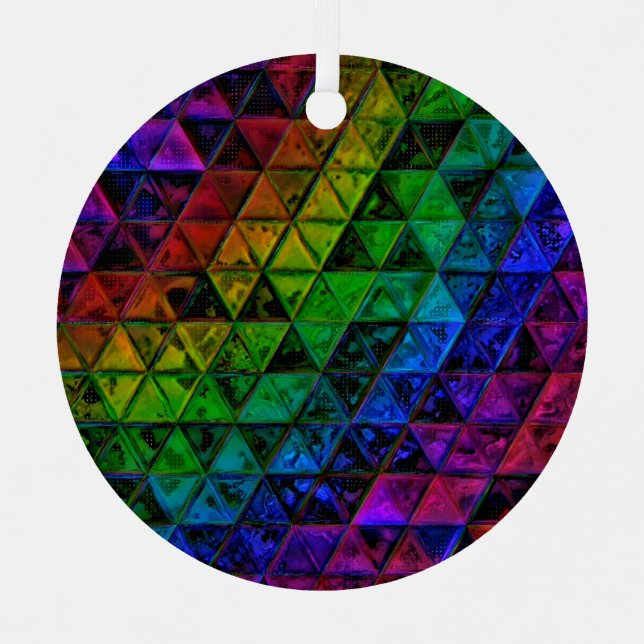 Pride Glass  Metal Ornament (Front)