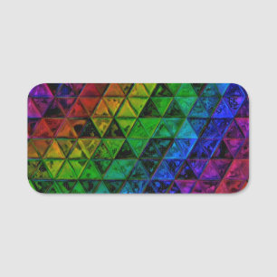 Pride Glass  Name Tag