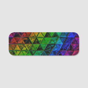 Pride Glass  Name Tag