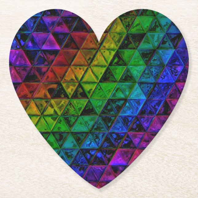 Pride Glass  Paper Coaster (Front)