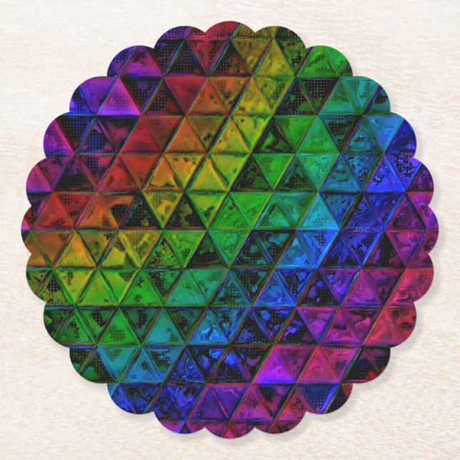Pride Glass  Paper Coaster (Front)