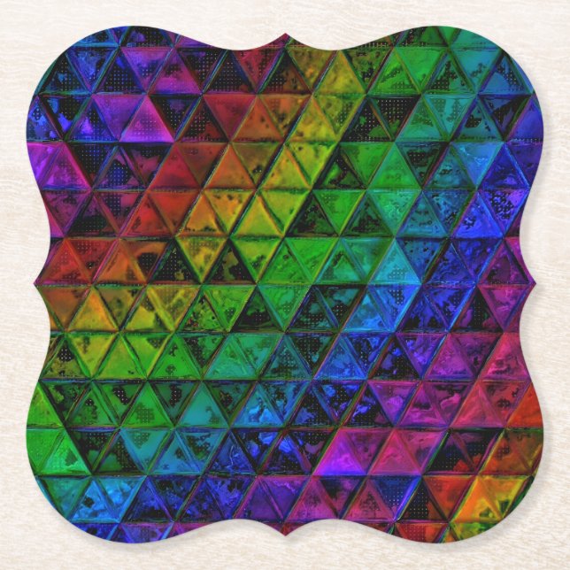Pride Glass  Paper Coaster (Front)