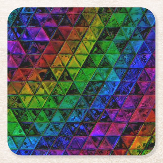 Pride Glass  Square Paper Coaster (Front)