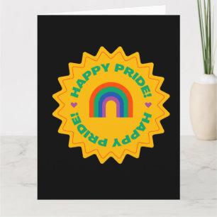 Pride. Happy pride. Gay love. rainbow colour Card