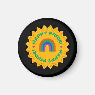 Pride. Happy pride. Gay love. rainbow colour     Magnet