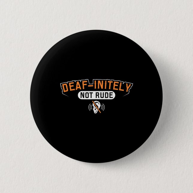 Pride Hearing Loss Awareness Deaf Awareness  2 Inch Round Button (Front)