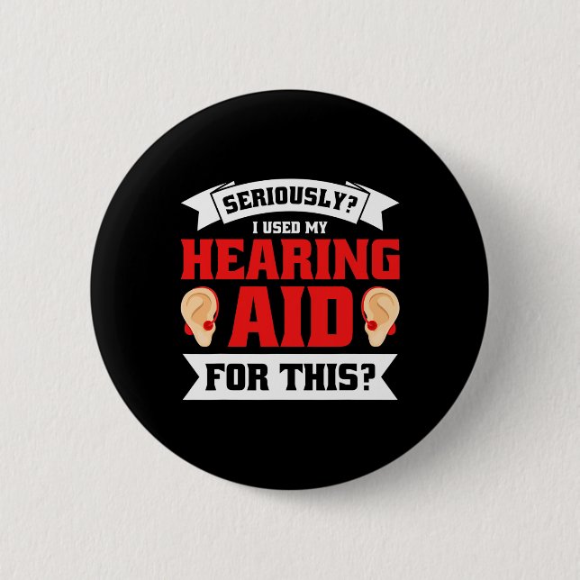 Pride Hearing Loss Awareness Deaf Awareness 5  2 Inch Round Button (Front)