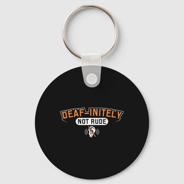 Pride Hearing Loss Awareness Deaf Awareness  Keychain (Front)