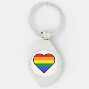 PRIDE HEART KEYCHAIN