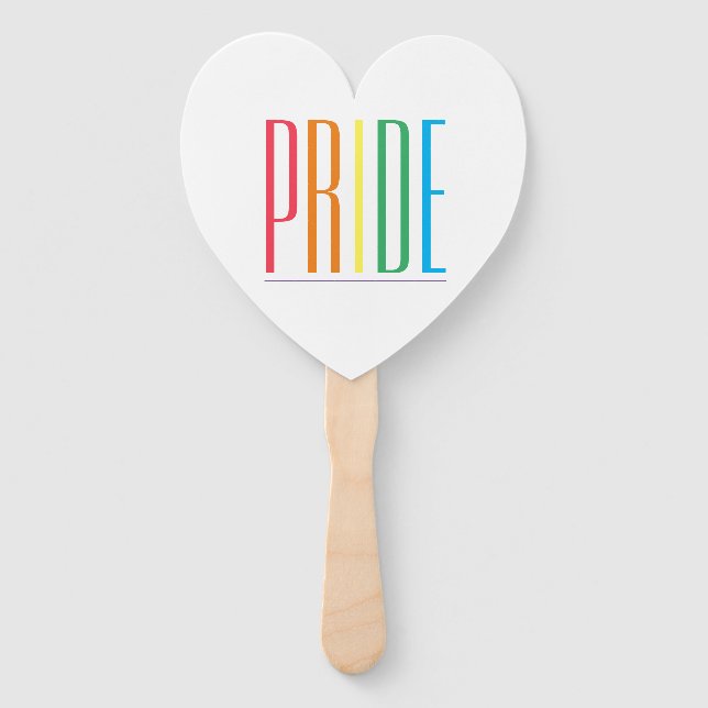 PRIDE Heart Shape Hand Fans (Front)