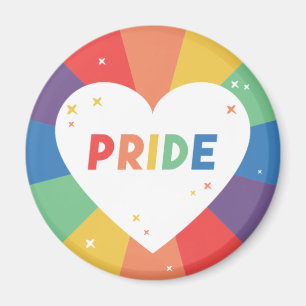 Pride Heart Sparkle Magnet