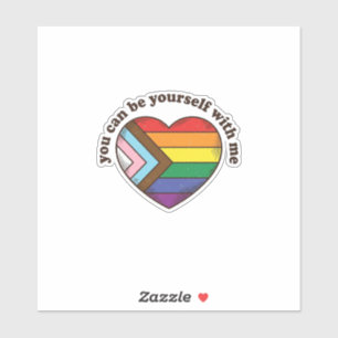 Pride Heart You Can Be Yourself With Me Shirt Desi