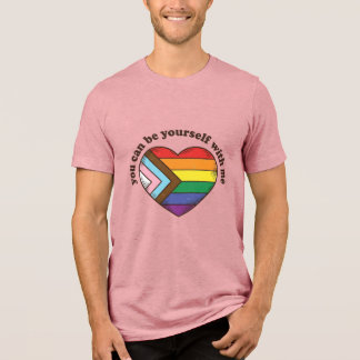 Pride Heart You Can Be Yourself With Me Shirt Desi