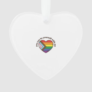 Pride Heart You Can Be Yourself With Me Shirt Desi Ornament