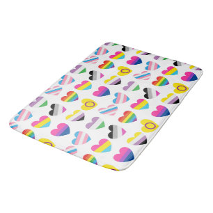 Pride Hearts Bath Mat