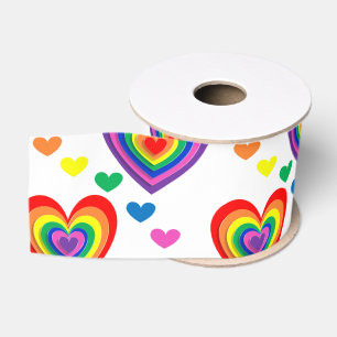pride hearts bg grosgrain ribbon