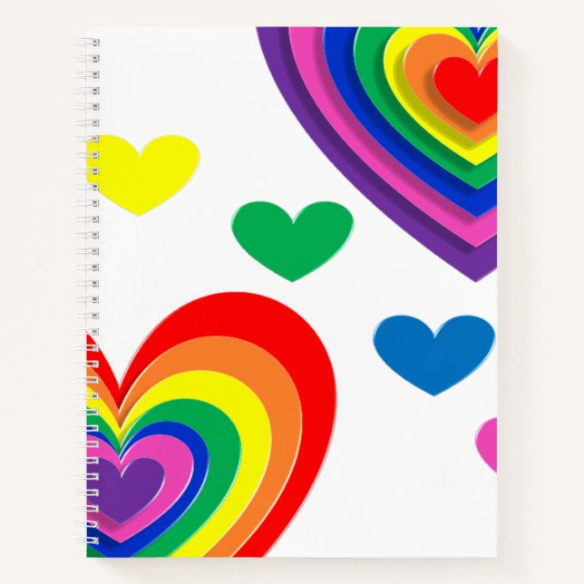pride hearts bg notebook (Front)