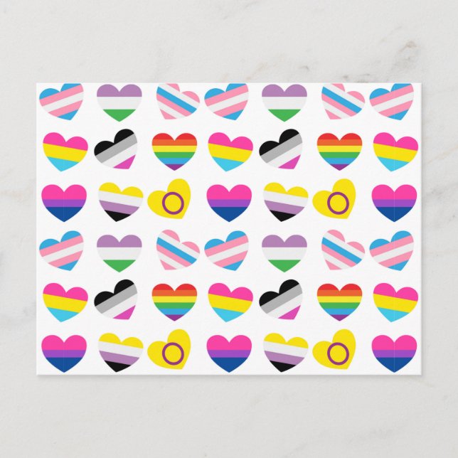 Pride Hearts Postcard (Front)