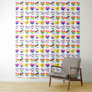 Pride Hearts Tapestry