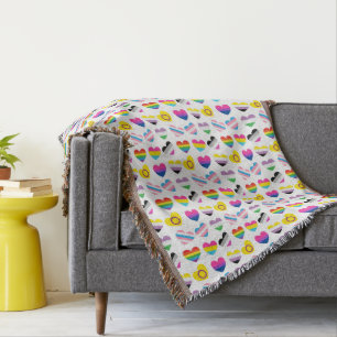 Pride Hearts Throw