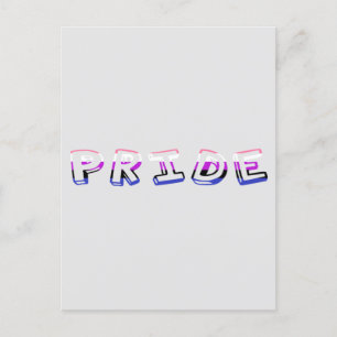Pride Holo   Genderfluid Pride postcard