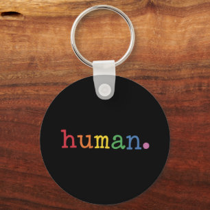 Pride Human LGBT Rainbow LGBTQ Equality Keychain