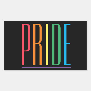 PRIDE II Rectangle Stickers