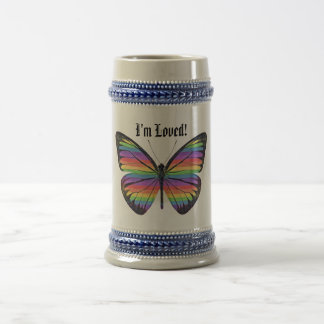 Pride I'm Loved Butterfly - Beer Stein