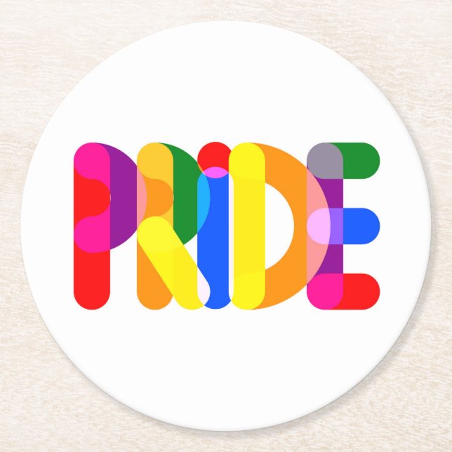 Pride in Design Round Paper Coaster (Front)